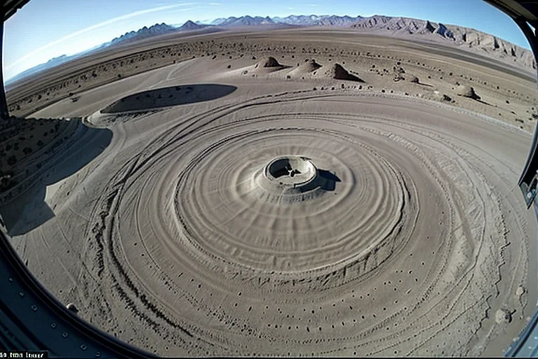 Aerial view of the levitating dust zone