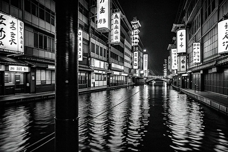 The White Arm Rising from the Dotonbori Canal