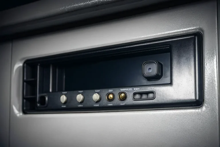 被害を受けた漁船の電子機器パネル。焼損と短絡の痕跡が見られる。