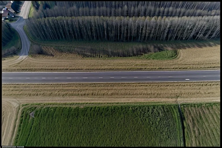 過去の衛星画像から検出された、道路の微細な位置ずれ。