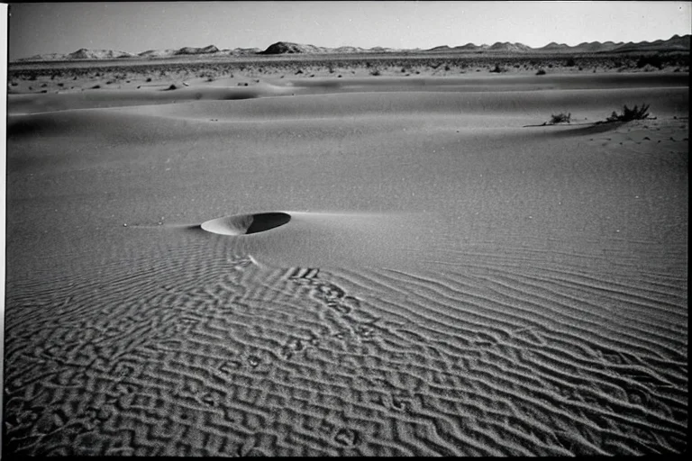 Ground sand pattern recorded by the investigation team. Displays regular geometric patterns.