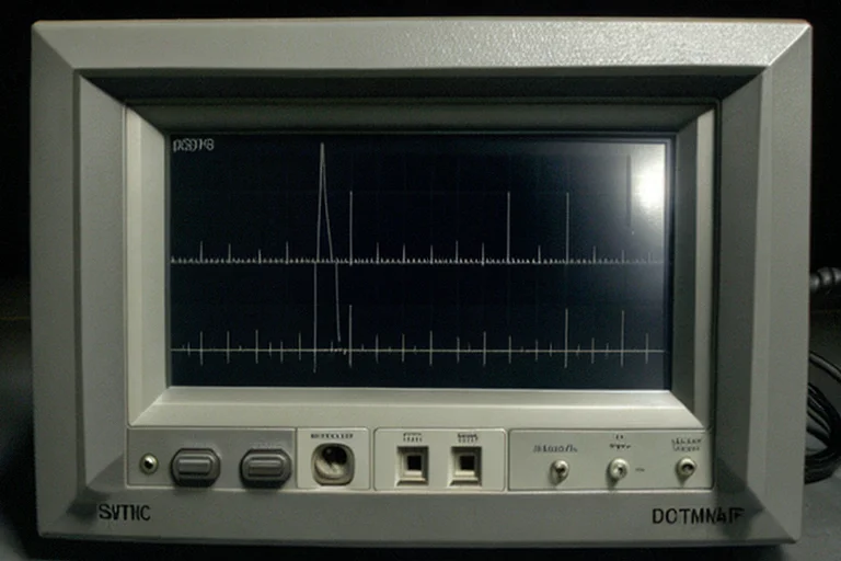 観測機器が記録した音波データのグラフ。周期的に特定の周波数帯域が消失する。