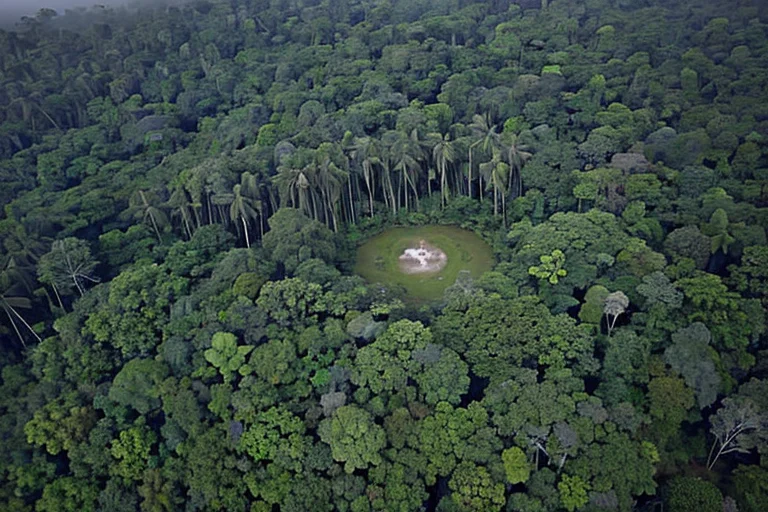 事案発生地点周辺で確認された不自然な植生の乱れ。