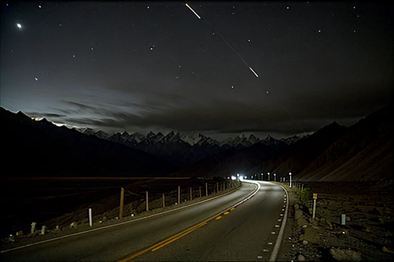 India, Ladakh, Leh, The Case of the Stellar Passage in the Night Sky