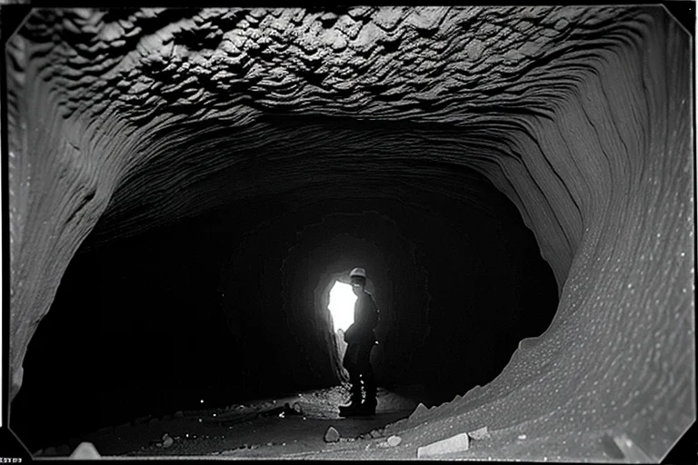 Close-up of anomalous crystalline structures rapidly growing inside the cave.