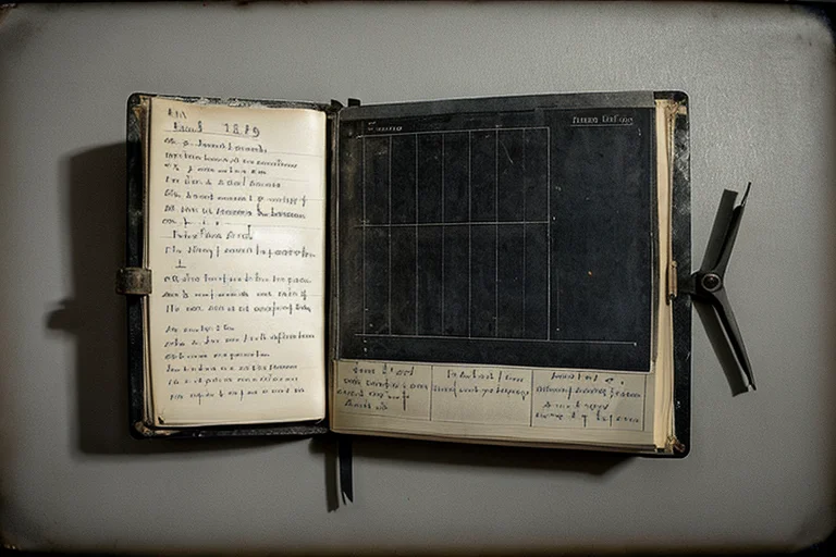 Handwritten observation records by an investigator. Notes on electromagnetic anomalies remain.