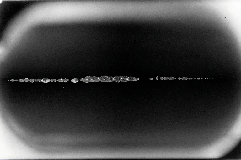 事案現場から回収された変質鉱物サンプル。未知の結晶構造を確認。