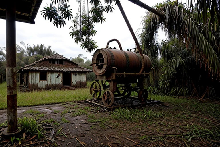 Abandoned sugar processing machine captured during investigation