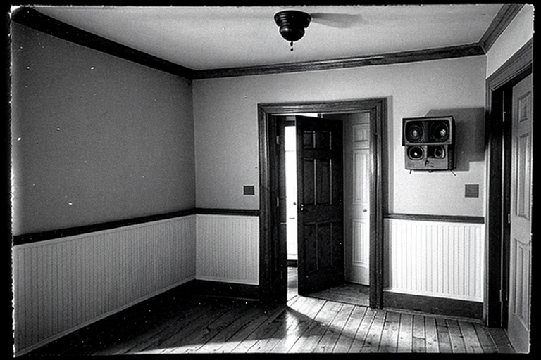 Thermal image of an anomalous cold spot detected in an old house.