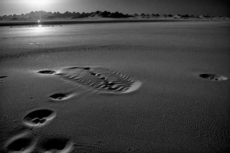 Unusual sand accumulation patterns left at the incident site