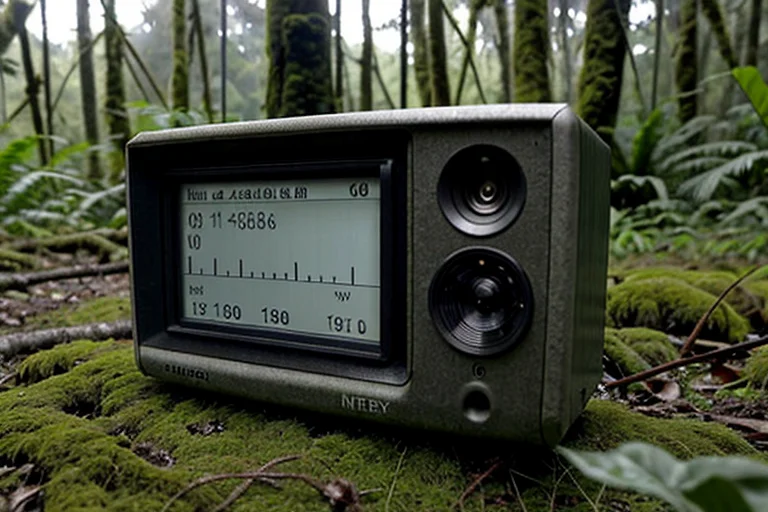 Screen of an audio recording device. Erratic waveform data and an 'ERROR' message are visible.