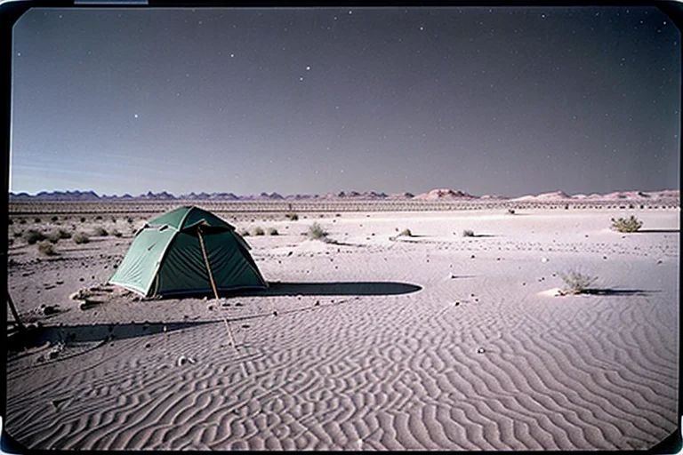 Faint luminescence observed at night from a surveillance base established by the investigation team.