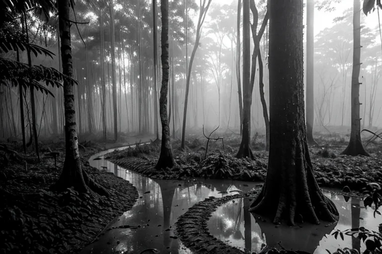 Unidentified Giant Creature's Roar, Widespread Tree Destruction, and Peculiar Footprint Incident in Dzanga-Sangha Special Reserve, Central African Republic