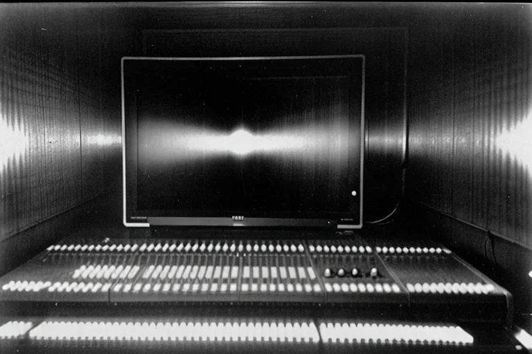 録音されたノイズから抽出された未知の周波数パターン。