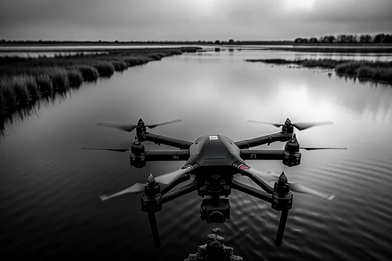 パンタナル湿原上空を飛行するドローン。音源追跡中の映像。