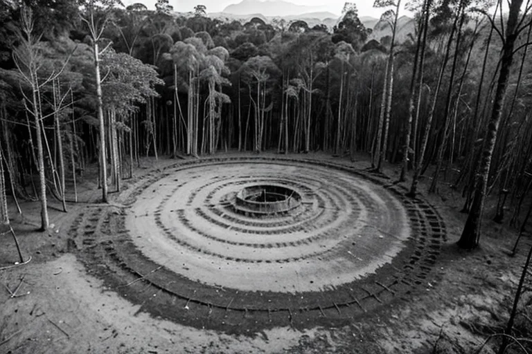 生物が通過した地点に残された幾何学的な焦げ跡