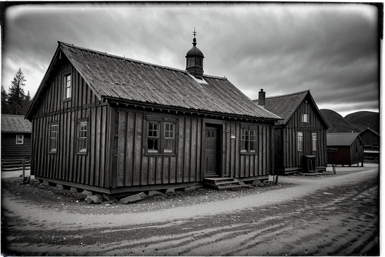 Old photograph of Kjerringøy Trading Post, the incident location.