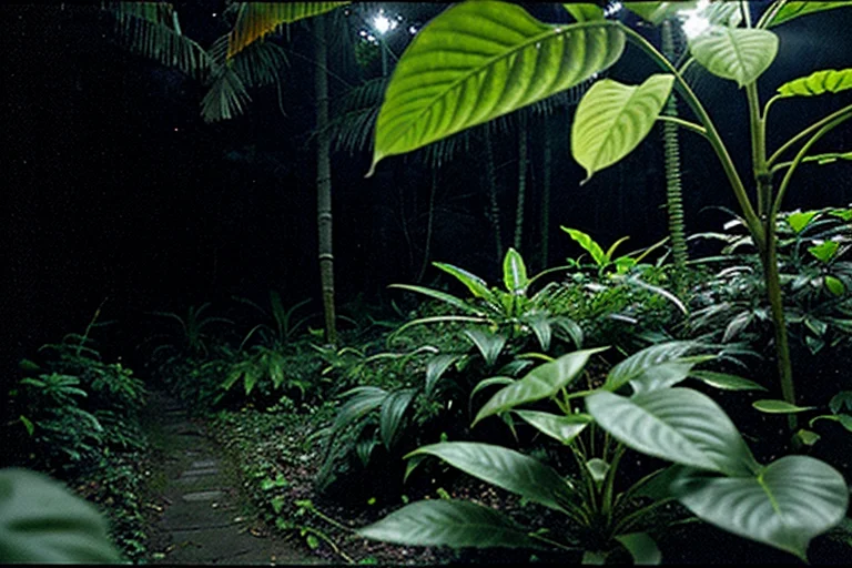 事案発生地周辺で確認された異常生長を示す植物群。微弱な発光を伴う。