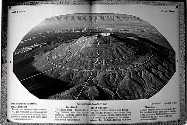Old map of Table Mountain, with the specific anomalous site circled in red.