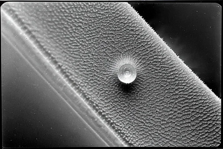 採取した土壌サンプルの顕微鏡写真。非晶質化と特異な結晶構造を確認。