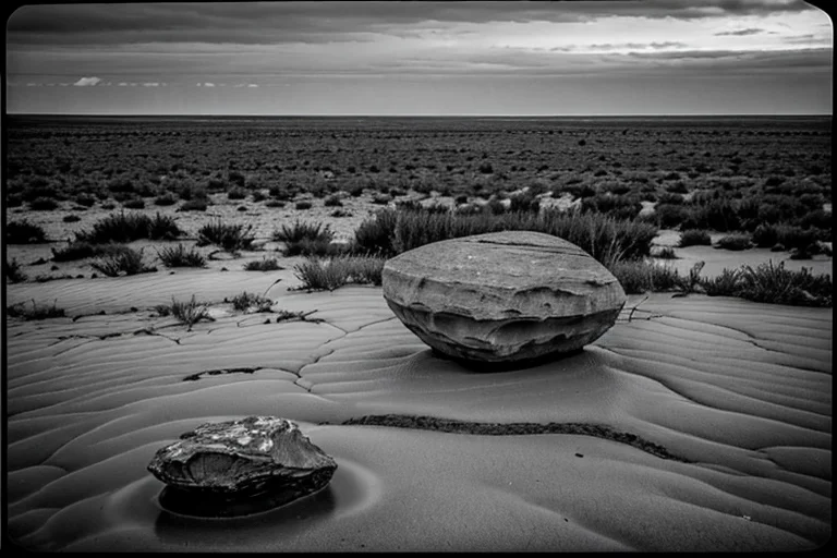 Levitated rock formation. Minute soil compression marks are confirmed.