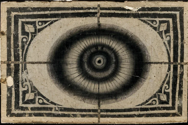 現地部族に伝わる「天空の黙した眼」を描いたとされる古文書の模写。