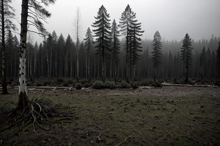 Rapidly withered and discolored plants. The boundary with the healthy surrounding vegetation is clear, indicating localized anomaly.