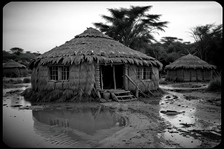 Makgadikgadi Dunes, Shifting Huts and Objects