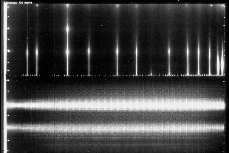音響センサーが記録した未確認の超低周波音波形データ