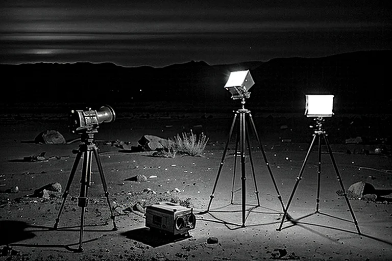 Night investigation site. Laser rangefinder, acoustic sensors, and gravimeter show anomalous readings.