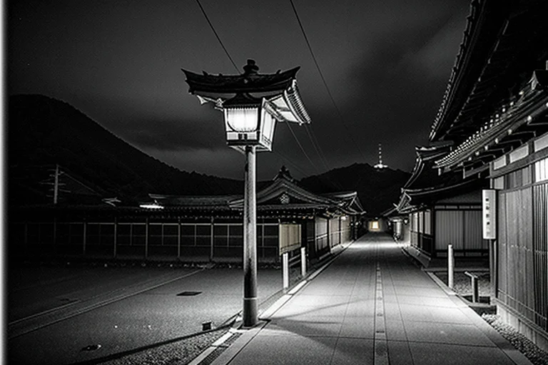 The Rising Light Points over Lake Suwa