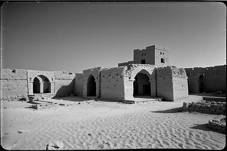 Shali Fortress ruins at dusk. A massive abandoned settlement once inhabited by the Siwan people