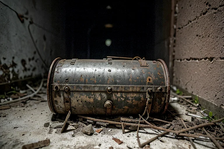 Relocated metal toy found in another part of the fortress