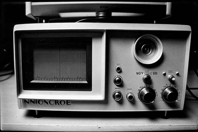 調査中に記録された不規則な音響波形。ノイズが混入している。