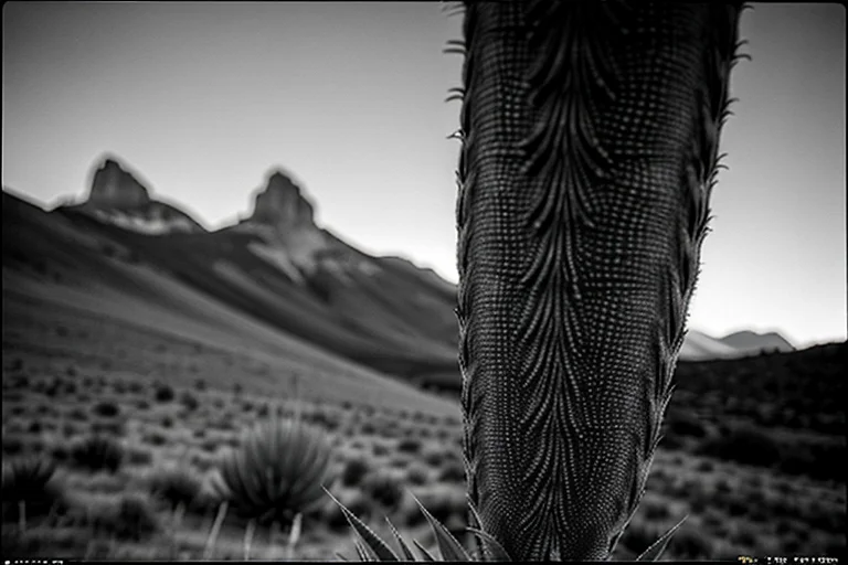 異常な成長を示すプヤ・ライモンディ（高山植物）。